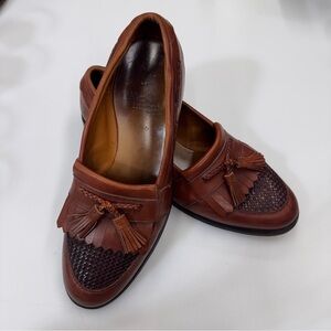 Allen Edmonds Cody Mens Brown Leather Kiltie Tassel Loafers Size 10.5 USA